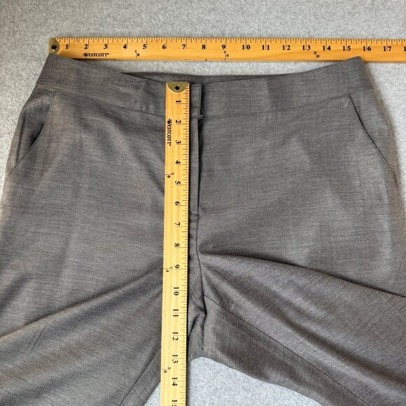 St John Womens Gray Trousers Pants Straight Leg‎ Wool Blend Office Slacks Size 8 - Picture 11 of 14
